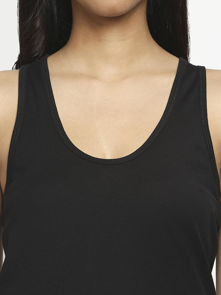 Effy Tank Top In Black Solid - Our Better Planet