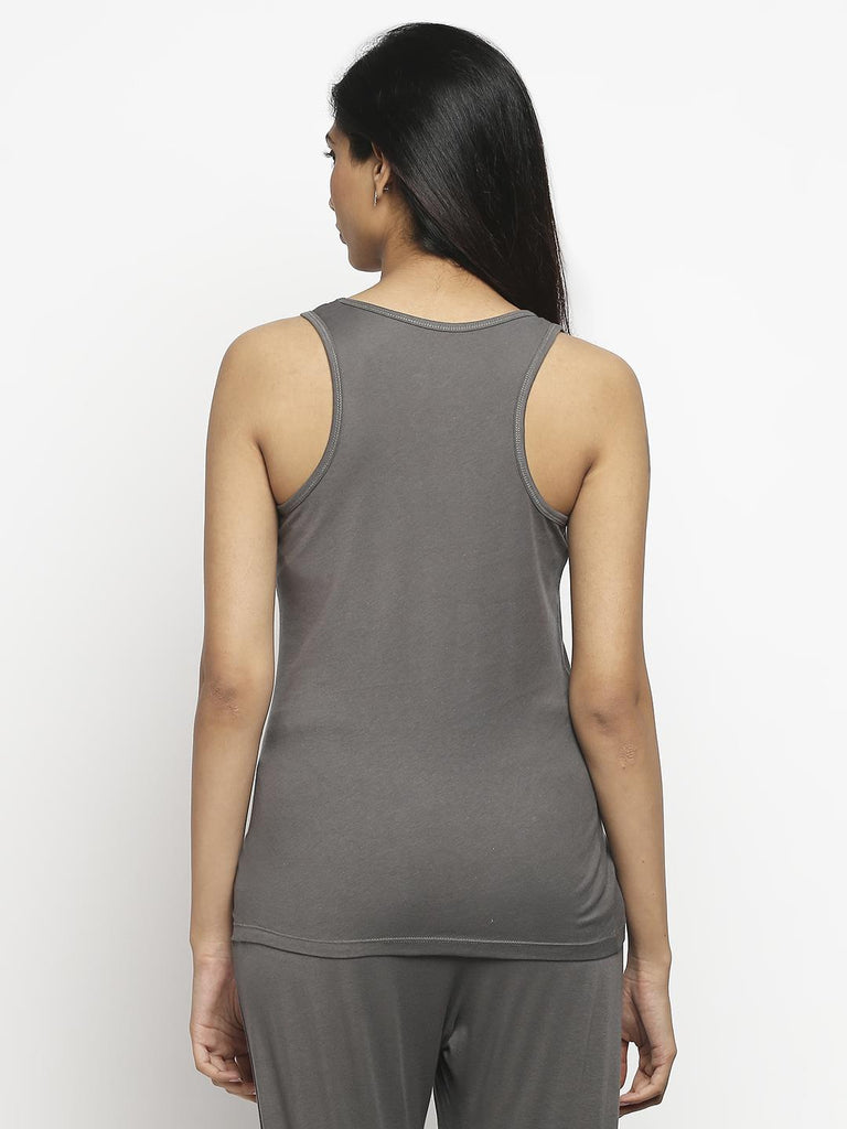 Effy Tank Top In Grey Solid - Our Better Planet