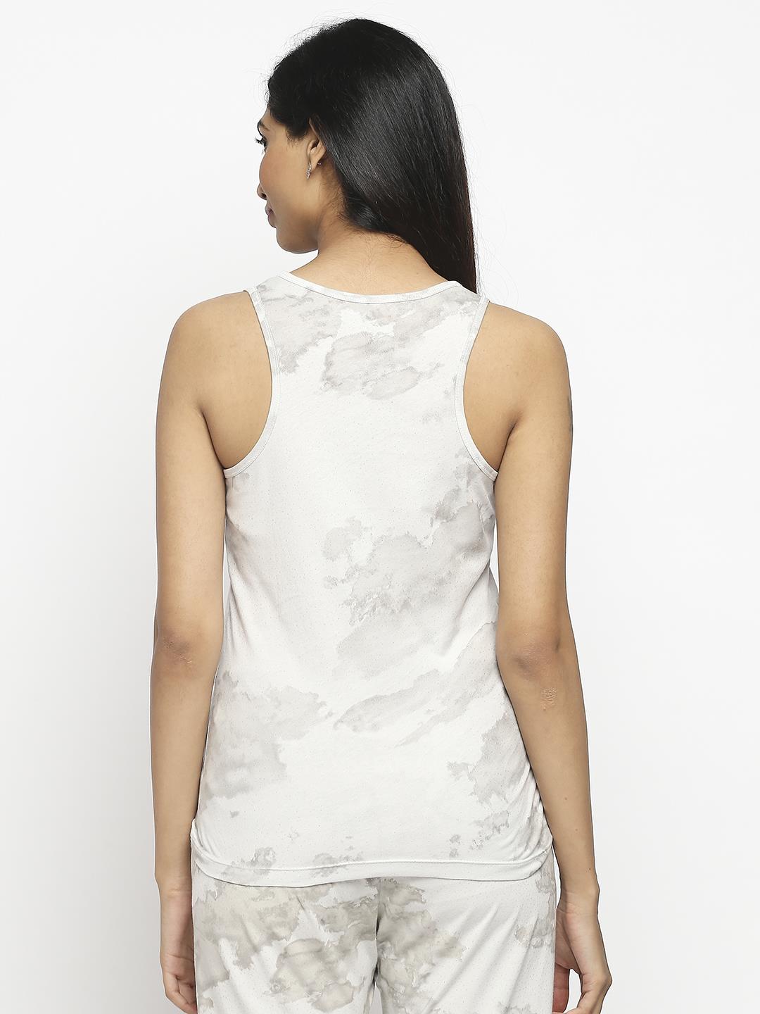 Effy Tank Top In Neutral Cloud Glitter - Our Better Planet