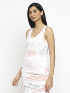 Effy Tank Top In White Cloud Glitter - Our Better Planet
