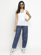 Effy Tank Top In White Solid - Our Better Planet