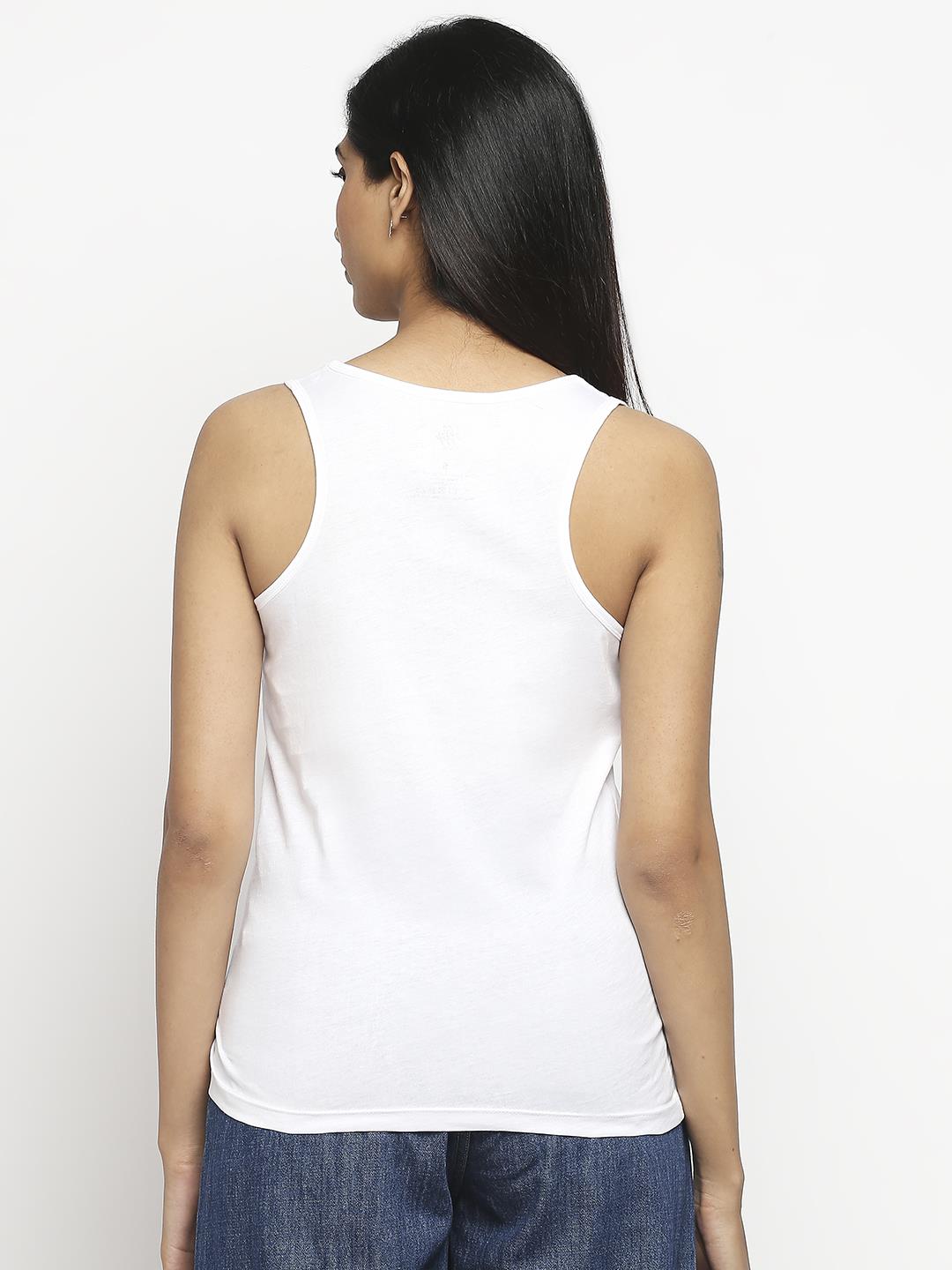 Effy Tank Top In White Solid - Our Better Planet