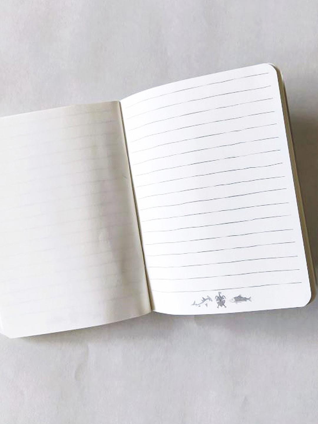 Ekibeki Ekibeki Ocean Series notebokes in collaboration with tradational Patchitra artisan Rupsona - Set of 6 - A6 notebooks - 3 designs - Our Better Planet