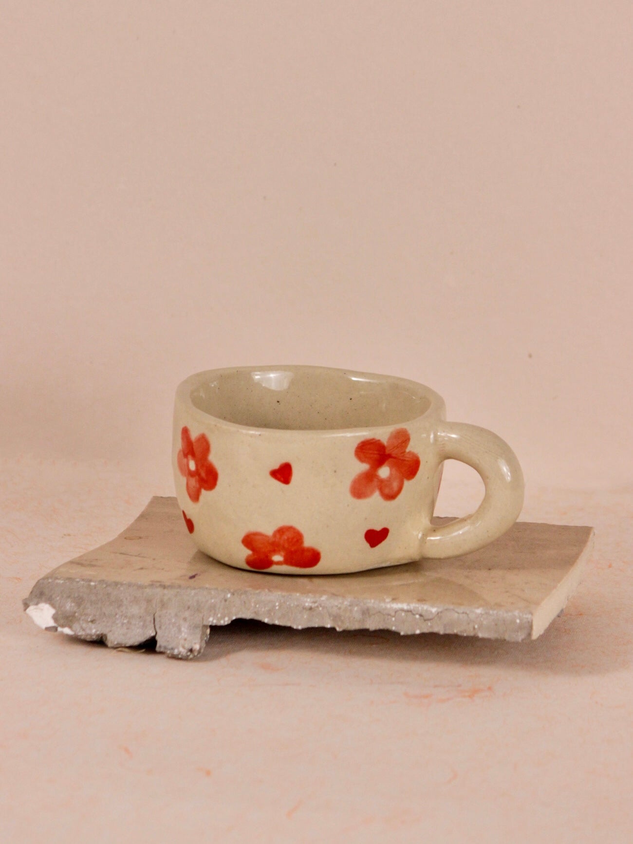 Floral Hand-painted Ceramic Coffee / Tea Cup - TOH - Our Better Planet