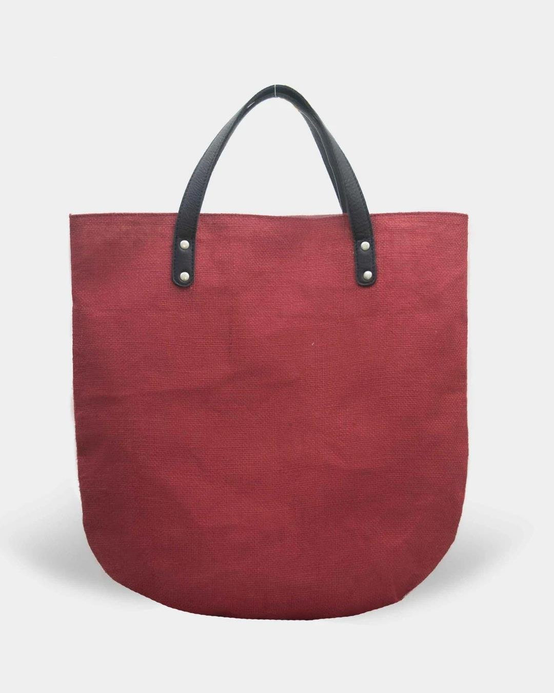 Folk Red Jute Tote Bag - Our Better Planet