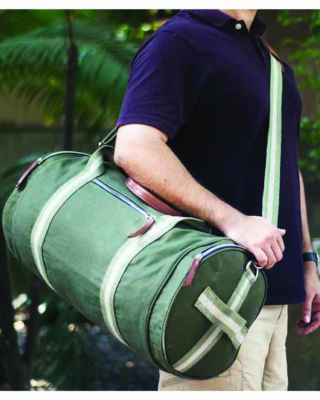 Folk Water Resistant Military Green Duffle Bag - Our Better Planet