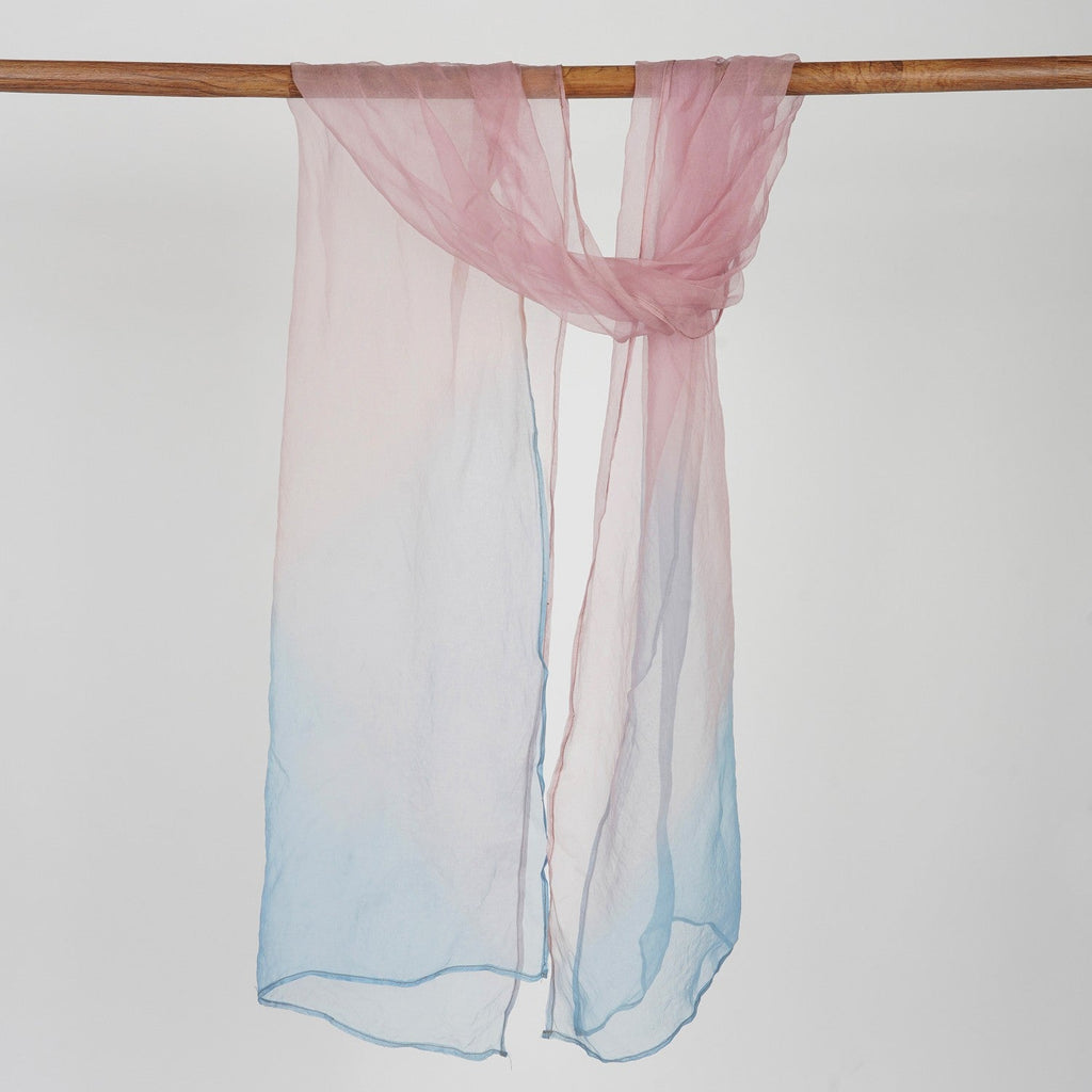 Frost Blue Ombre Silk Scarf - Our Better Planet