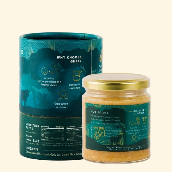 Garlic Ghee Spread With Himalayan Pink Salt 200 ml - Our Better Planet