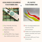 Goli Soda - Kids Toothbrush - Pack of 1 - Brush With Bamboo - Biodegradable / Eco Friendly / USDA Certified Biobased Product - Our Better Planet