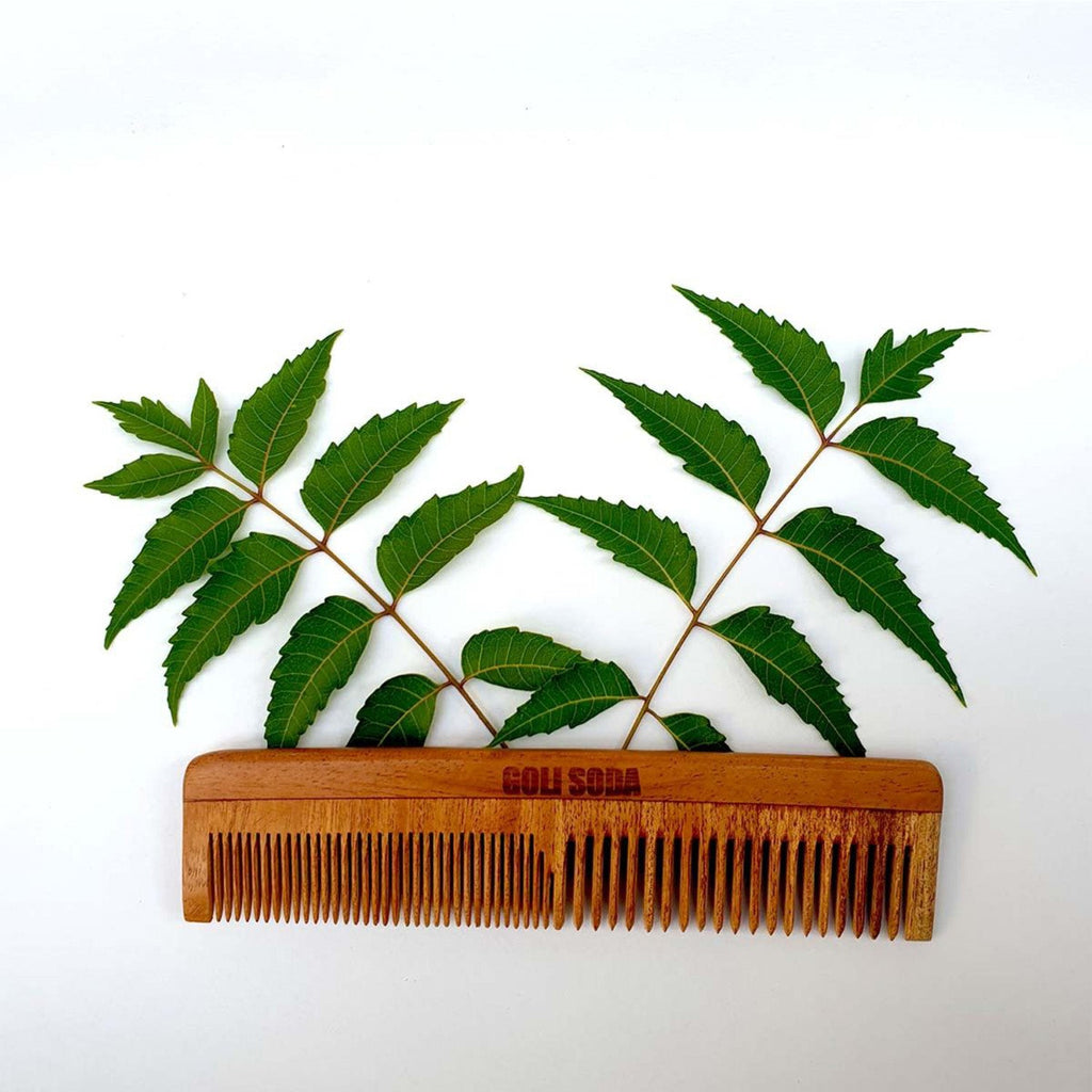 Goli Soda Neem Wood Comb - Double Tooth - Our Better Planet