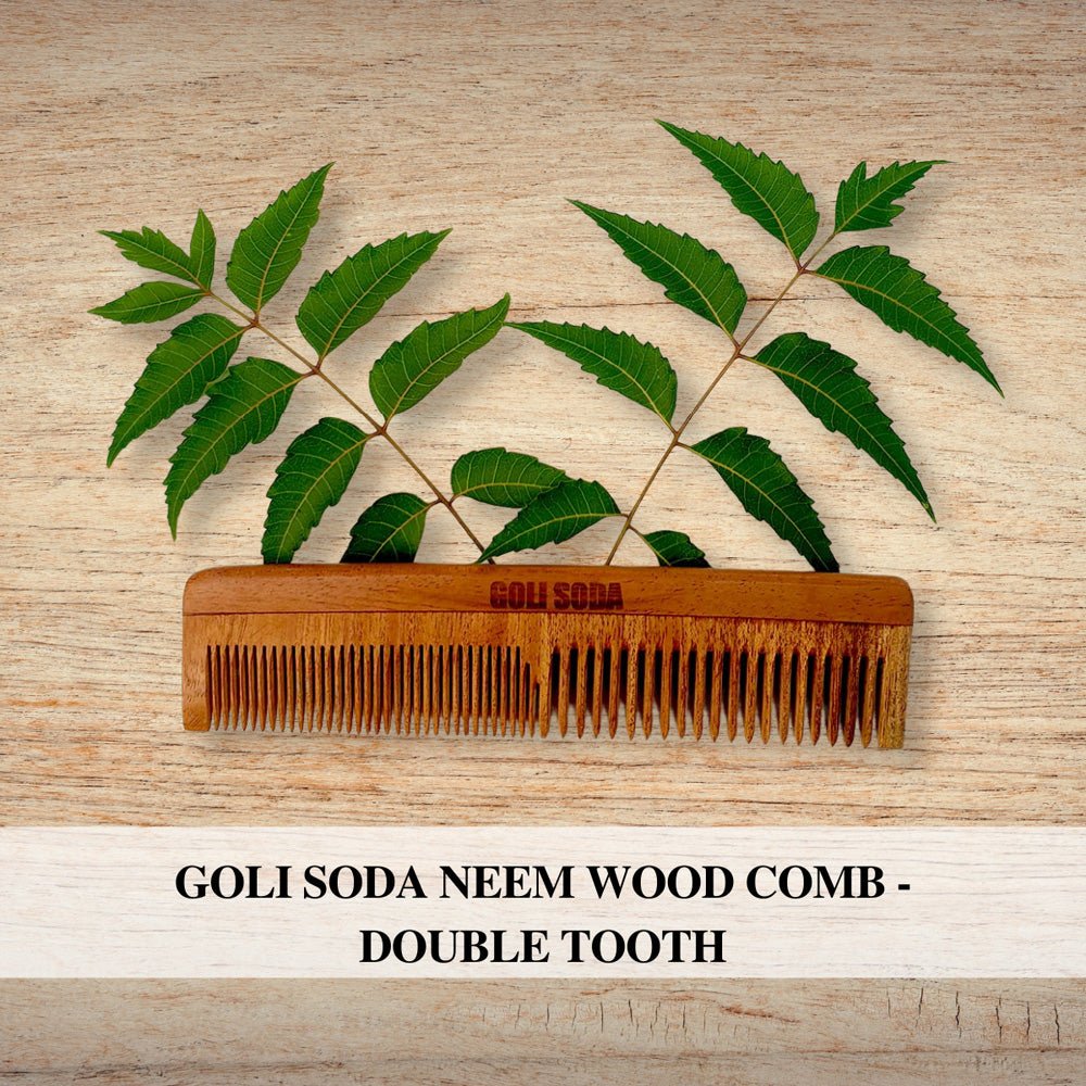 Goli Soda Neem Wood Comb - Double Tooth - Our Better Planet