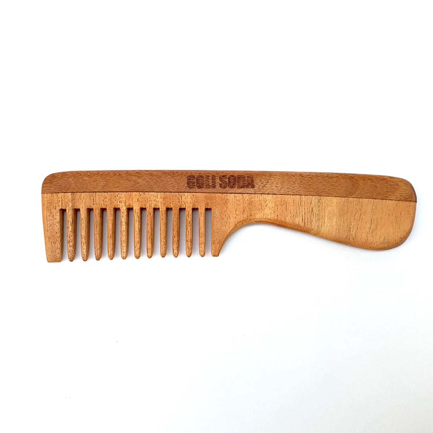 Goli Soda Neem Wood Comb - Wide Tooth with Handle - Our Better Planet