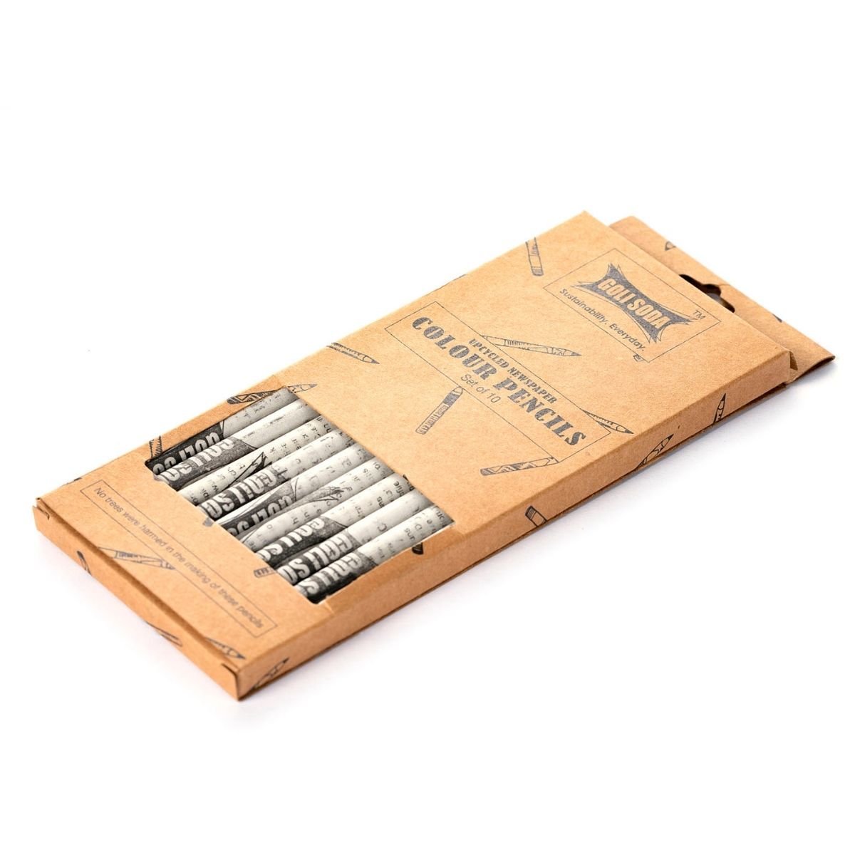 Goli Soda Newspaper Colour Pencils ( 10 Colours ) - Our Better Planet