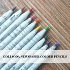 Goli Soda Newspaper Colour Pencils ( 10 Colours ) - Our Better Planet