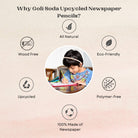 GOLI SODA Upcycled Multicolor Newspaper Pencils (Pack of 10) - Our Better Planet