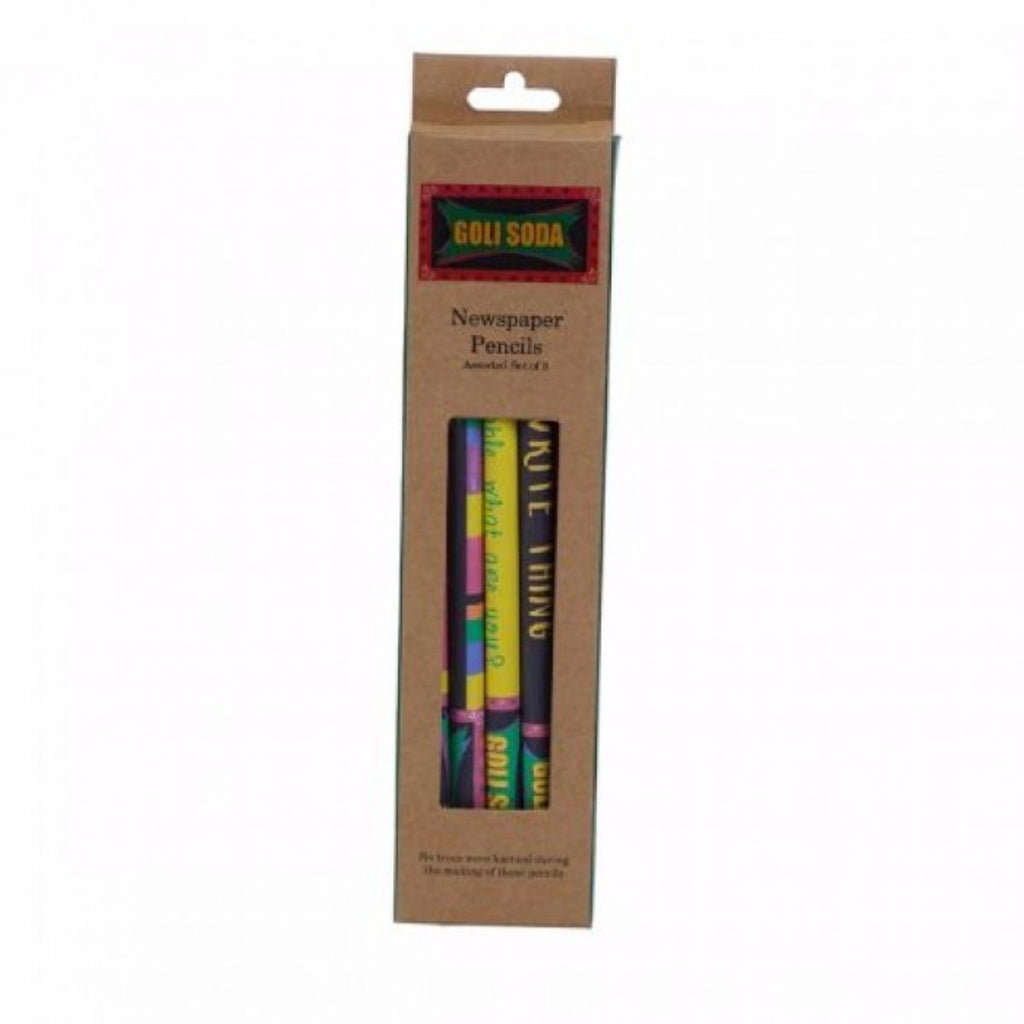 GOLI SODA Upcycled Multicolor Newspaper Pencils (Pack of 10) - Our Better Planet