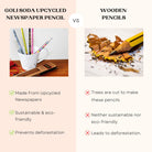GOLI SODA Upcycled Multicolor Newspaper Pencils (Pack of 10) - Our Better Planet