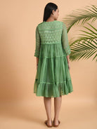 Green Lace Trimmed Kota Dress - Our Better Planet