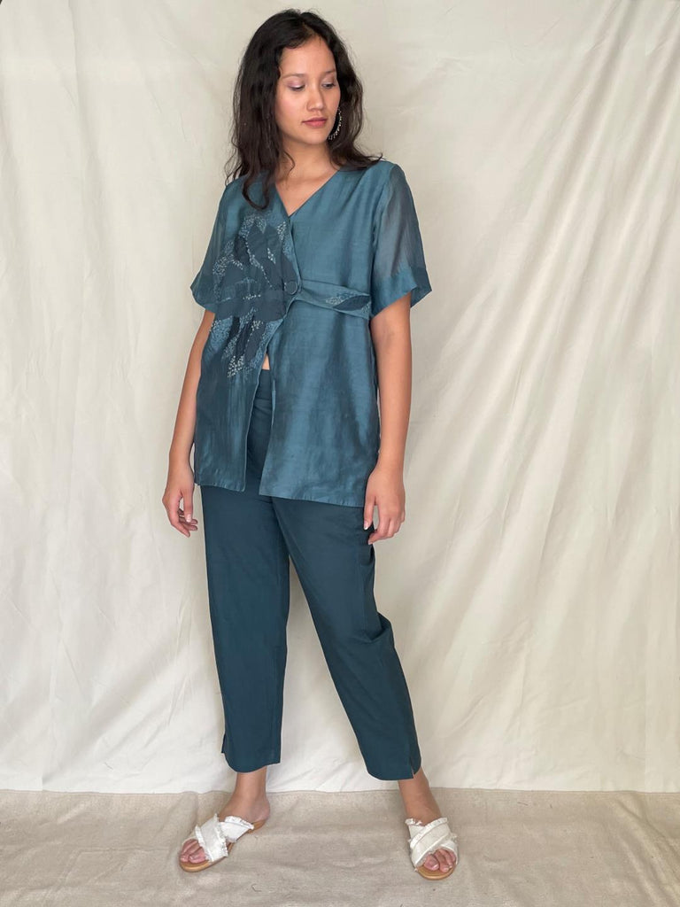 Handcrafted Cotton Top With Pants - Yulia Set - Our Better Planet