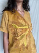 Handcrafted Cotton Top With Pants - Yulia Set - Our Better Planet