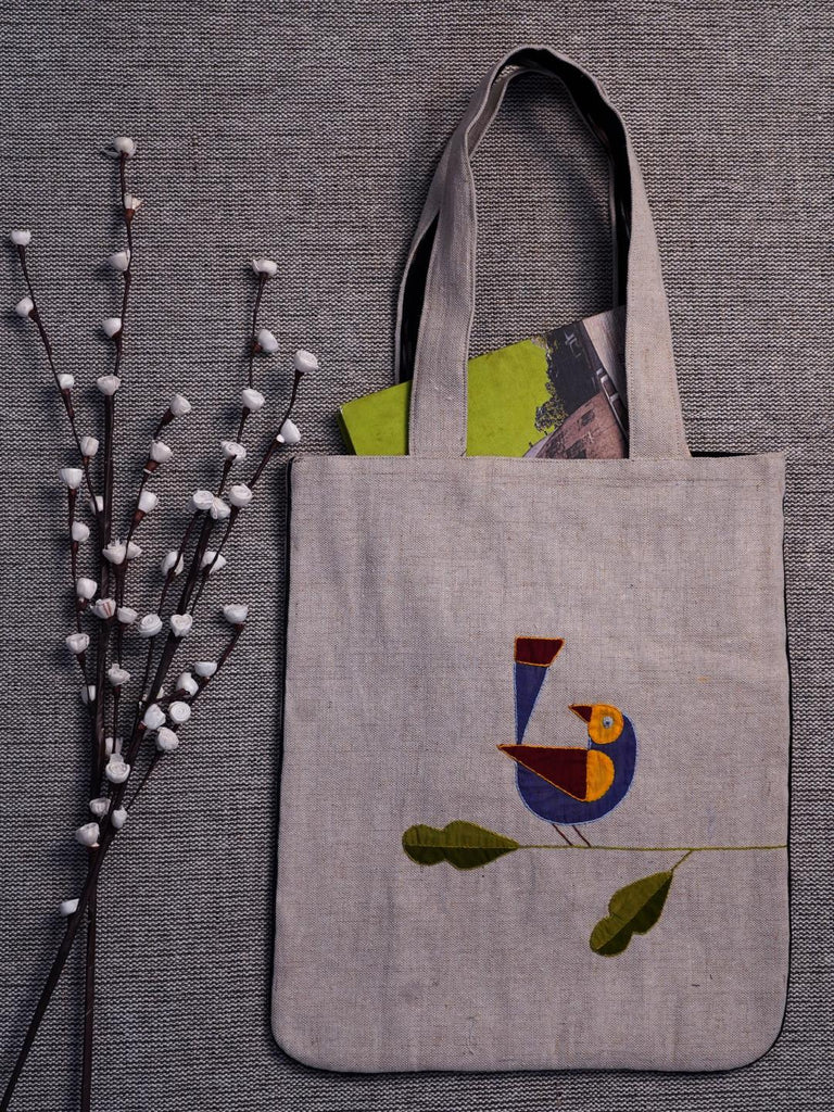 Handcrafted Jute Applique Bags /A56 - Our Better Planet