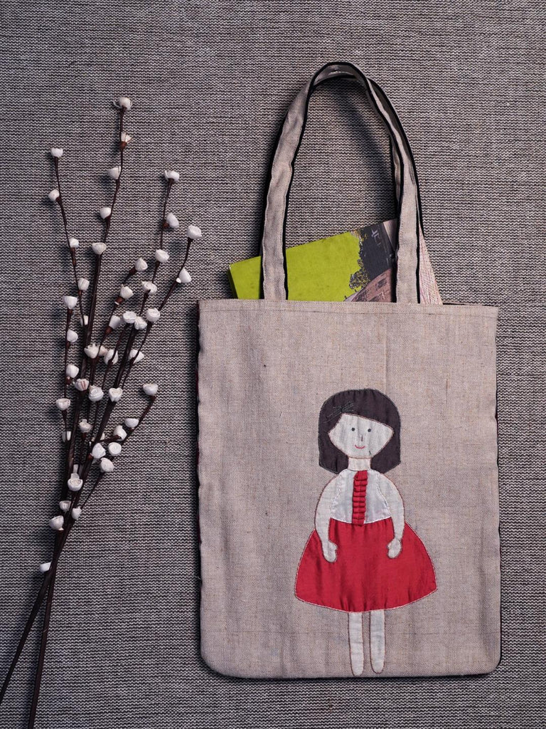Handcrafted Jute Applique Bags /A67 - Our Better Planet