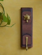 HANDPAINTED BROWN ANTIQUE BRASS TORTOISE VINTAGE WOODEN HOOK - Our Better Planet