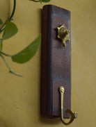 HANDPAINTED BROWN ANTIQUE BRASS TORTOISE VINTAGE WOODEN HOOK - Our Better Planet