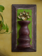 HANDPAINTED VINTAGE BRASS PANCHARATI WOODEN WALLART - Our Better Planet