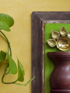 HANDPAINTED VINTAGE BRASS PANCHARATI WOODEN WALLART - Our Better Planet