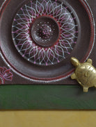HANDPAINTED VINTAGE BRASS TORTOISE WALLART - Our Better Planet
