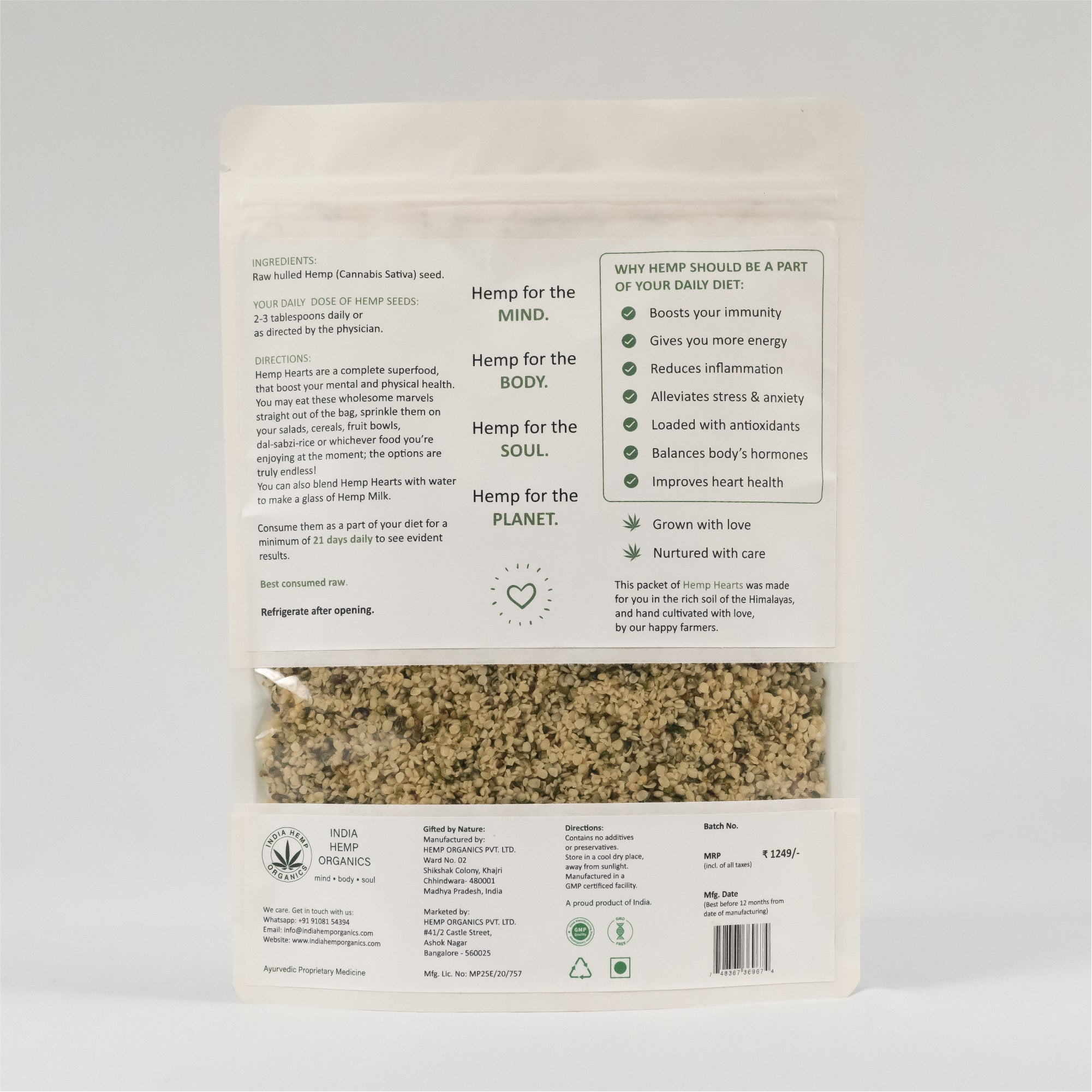 Hemp Hearts 100grams - Our Better Planet