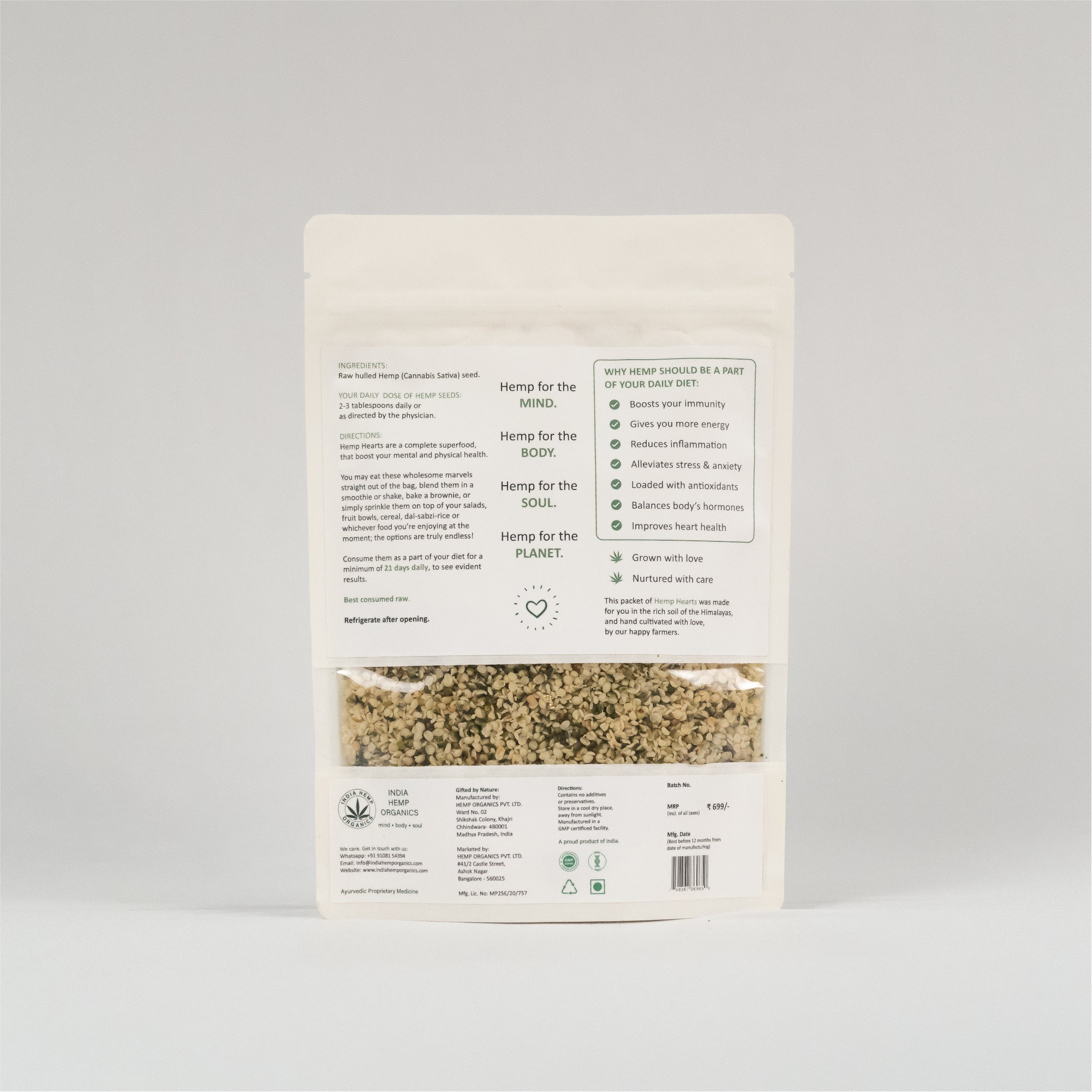 Hemp Hearts 100grams - Our Better Planet