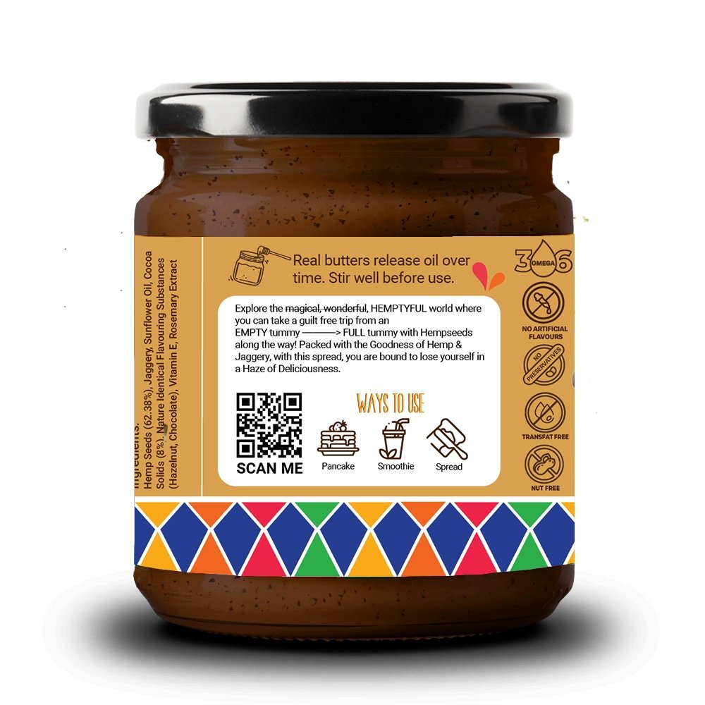 Hemptyful Chocolate Hazelnut Hemp Spread 180gm - Our Better Planet