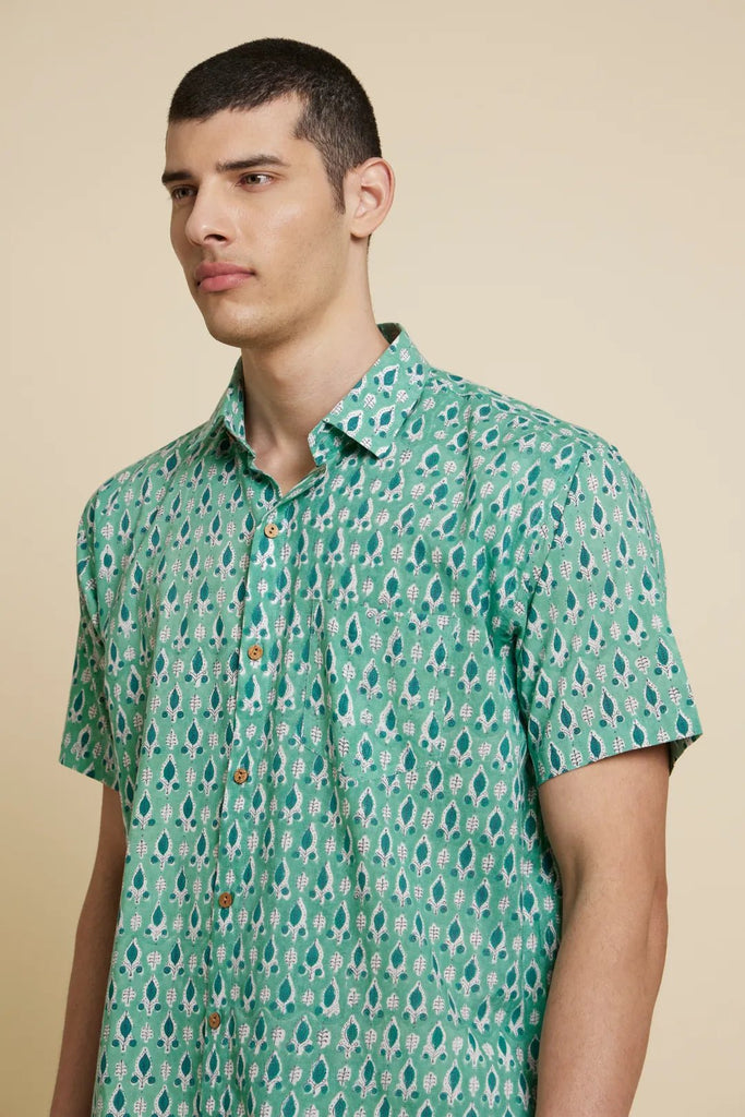 Holiday Handblock Printed Shirt - Our Better Planet
